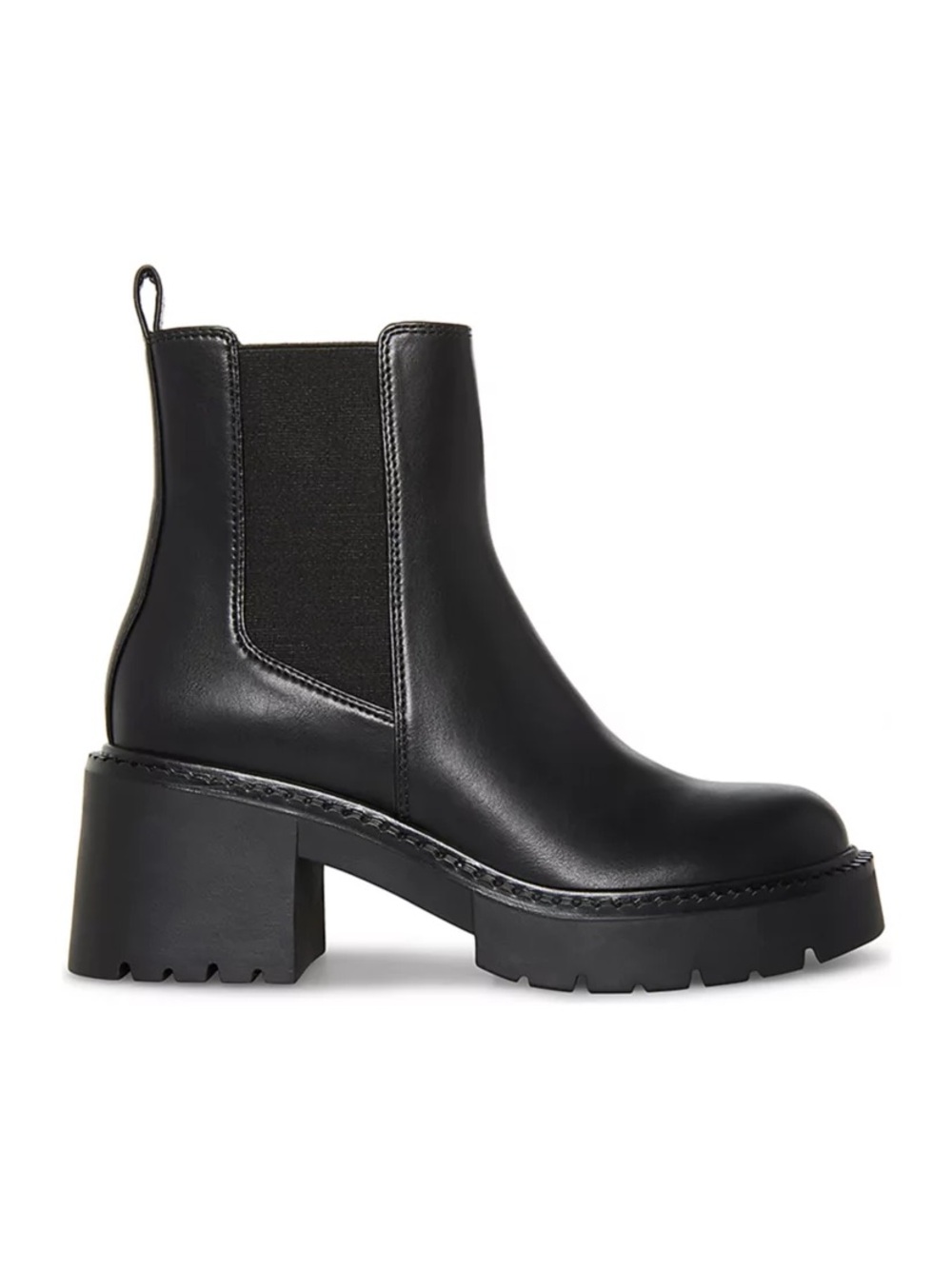 Black Chelsea Lug-Heel Ankle Boots - Women